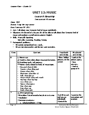Ngữ pháp Unit 12 môn Tiếng Anh Lớp 10